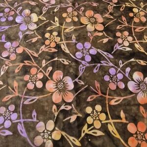 Batik Floral Fabric 1+ Yard